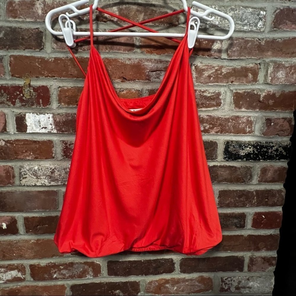 Trina Turk Spaghetti Strap Bubble Top Tank Medium